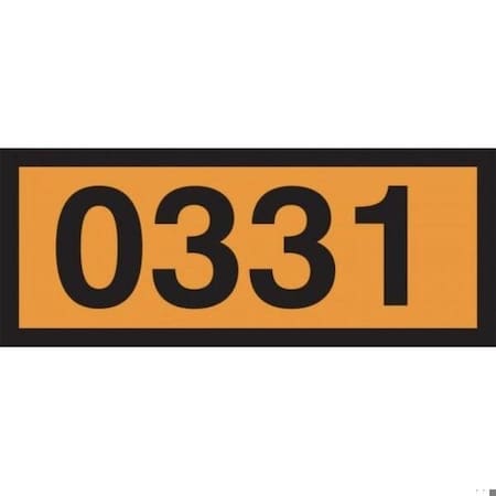 Accuform ORANGE 4DIGIT PANEL 0331 EXPLOSIVES,  MPR642VP